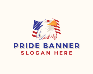 Eagle American Flag  logo design