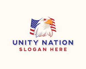 Eagle American Flag  logo design