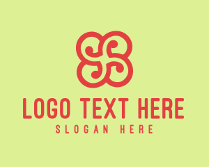 Swirl - Red Flower Swirl logo design