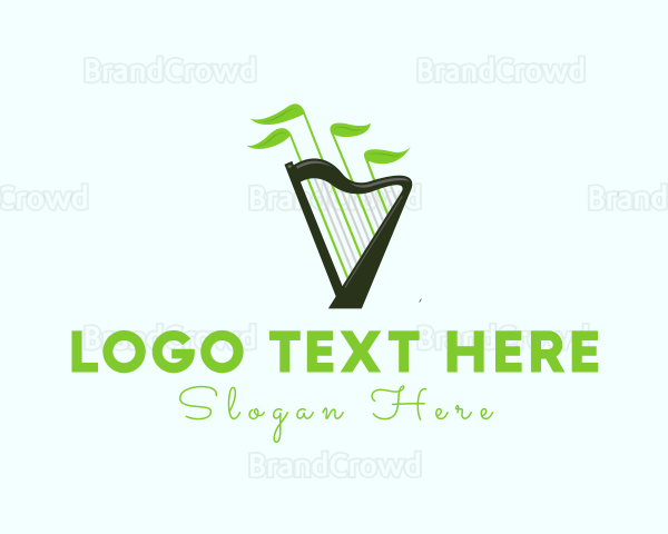 Organic Music Harp Logo