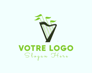 Organic - Organic Music Harp logo design