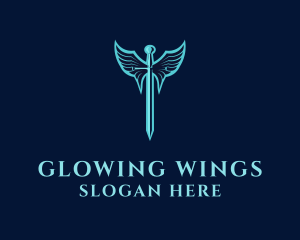 Winged Sword Warrior logo design