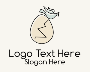 Sacrament - Holy Egg Dove logo design