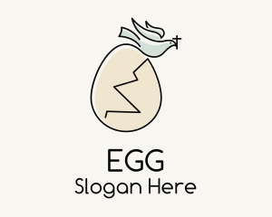 Holy Egg Dove logo design