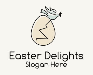 Holy Egg Dove logo design