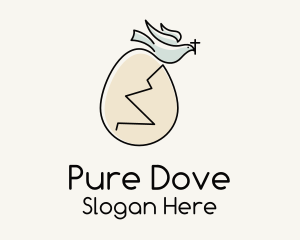 Holy Egg Dove logo design