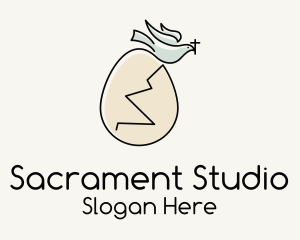 Holy Egg Dove logo design