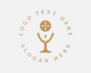 Eucharist - Religion Christian Chalice Letter Y logo design