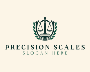 Lawyer Justice Scale logo design