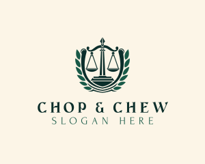Jurist - Lawyer Justice Scale logo design