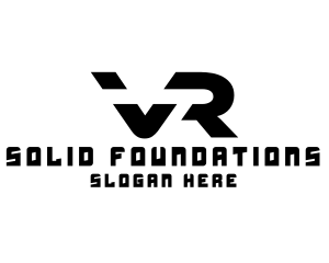 Counter Strike - Modern Tech VR Gaming logo design