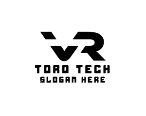 Modern Tech VR Gaming logo design