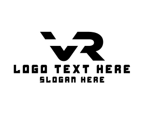 Vr - Modern Tech VR Gaming logo design