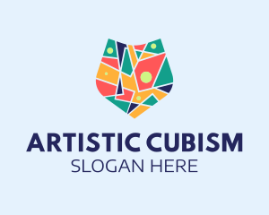 Cubism - Mosaic Shield Art logo design