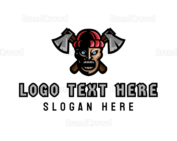 Angry Lumberjack Axe Logo