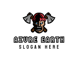 Angry Lumberjack Axe logo design