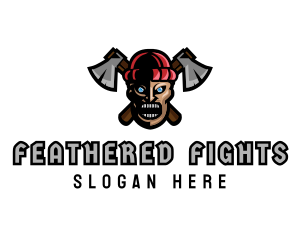 Angry Lumberjack Axe logo design