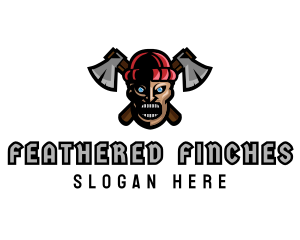 Angry Lumberjack Axe logo design