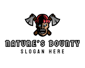 Angry Lumberjack Axe logo design