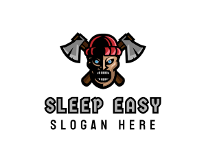 Angry Lumberjack Axe logo design