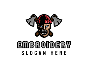 Angry Lumberjack Axe logo design