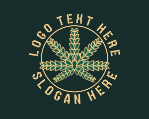 Natural Marijuana Leaf Logo