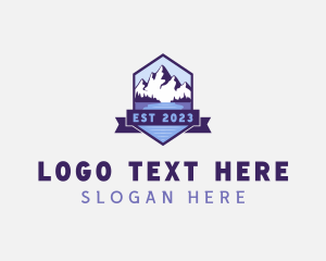 Forest - Mountain Camping Adventure logo design