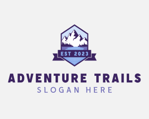 Mountain Camping Adventure logo design