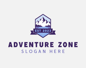 Mountain Camping Adventure logo design