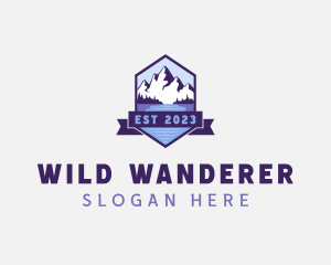 Mountain Camping Adventure logo design