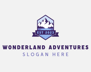 Mountain Camping Adventure logo design