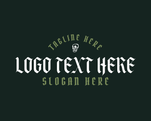 Tavern - Gothic Skull Brand logo design