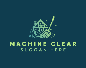 House Cleaning Broom Logo