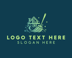 Dustpan - House Cleaning Broom logo design