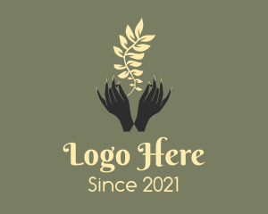 Eco Friendly - Feminine Florist Hands logo design