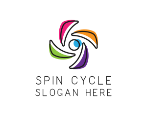 Spinning - Spinning Propeller Turbine logo design