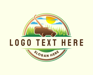 Gardening - Lawn Mower Landscaping logo design