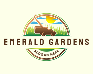 Lawn Mower Landscaping logo design