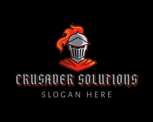 Crusader - Warrior Knight Armor logo design