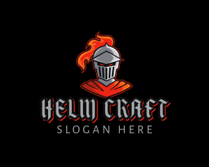 Helm - Warrior Knight Armor logo design