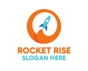 Startup Launch Rocket logo design