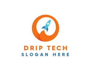 Startup Launch Rocket logo design