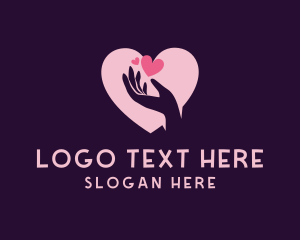 Care - Hand Heart Charity logo design