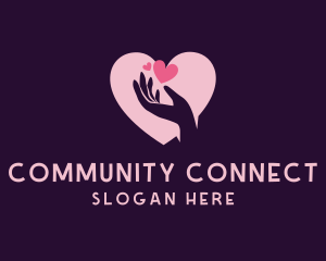 Outreach - Hand Heart Charity logo design