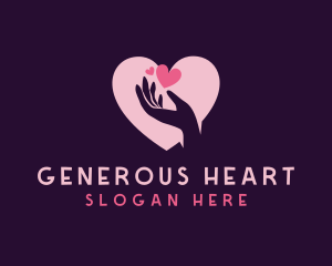 Hand Heart Charity logo design