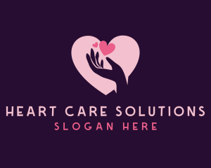 Hand Heart Charity logo design