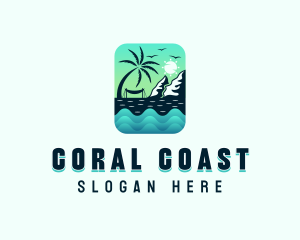 Ocean Beach Vacation logo design