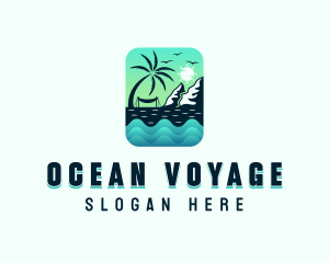 Ocean Beach Vacation logo design