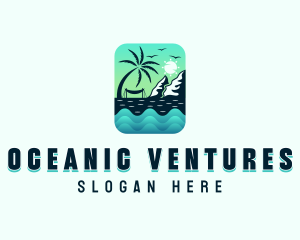 Ocean Beach Vacation logo design