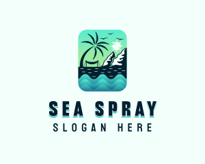 Ocean Beach Vacation logo design